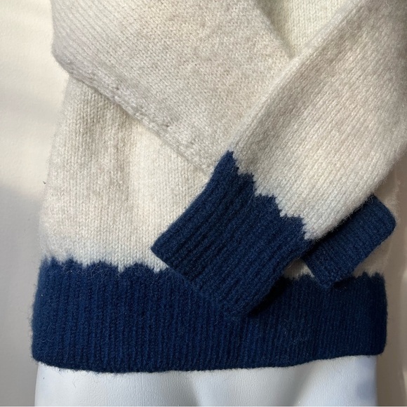 Vintage wool Icelandic women’s small Patterned Knit Sweater apres ski - Picture 7 of 11